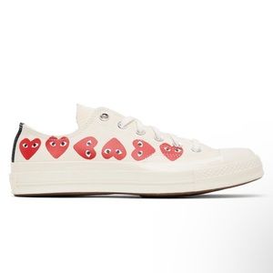 NWT UNISEX White Comme des Garcons x Converse PLAY Sneakers